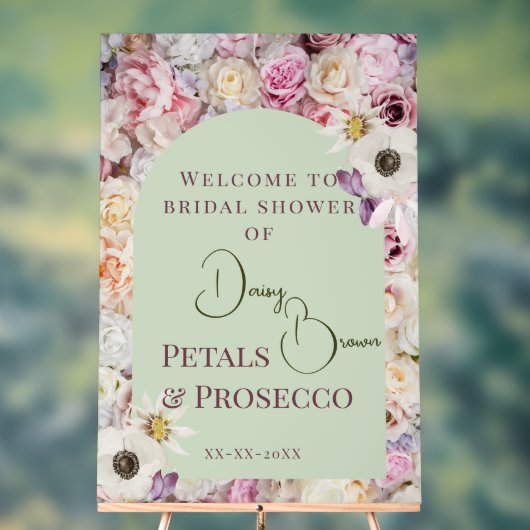 ウェルカムサインミントグリーンフローラアーチサマーブライダル アクリルサイン (ニュートラル)