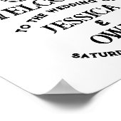 ウェルカムサイン結婚のいかり伝統的ハート ポスター (角)