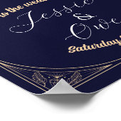 ウェルカムサイン結婚タロットのハートクリスタルムーン ポスター (角)