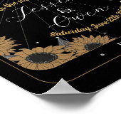 ウェルカムサイン結婚タロットサインズハロウィーン太陽の月 ポスター (角)