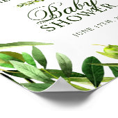 ウェルカムサイン |オリーブエレガントボホ赤ちゃんシャワー ポスター (角)