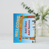 ウェルカムサイン、ジャズ音楽、ポスターサイン ポストカード (スタンド正面)