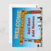 ウェルカムサイン、ジャズ音楽、ポスターサイン ポストカード (正面/裏面)