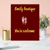 ウェルカムサイン – スタイリッシュフローラアクリルディスプレイ アクリルサイン (ウェディング)