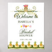 ウェルカムサイン |トロピカルエレガントブライダルシャワー ポスター (正面)