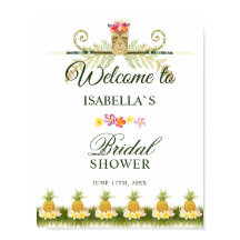 ウェルカムサイン |トロピカルエレガントブライダルシャワー