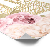 ウェルカムサイン，パリ，エッフェルタワー，ブライダルシャワー ポスター (角)