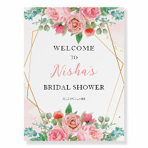 ウェルカムサイン ピンクの花