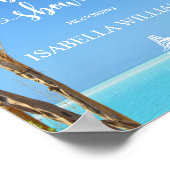 ウェルカムサイン |フローラ夏のビーチ赤ちゃんシャワー ポスター (角)