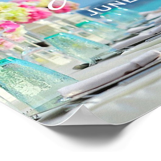 ウェルカムサイン |海ビーチサマー結婚ズ ポスター (角)