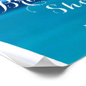 ウェルカムサイン |海ビーチ夏ブライダルシャワー ポスター (角)