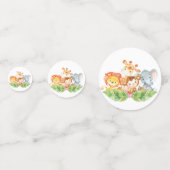 ウェルカムサファリジャングルベビーシャワー コンフェッティ (裏面)