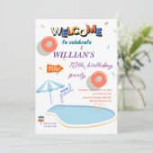 ウェルカムサマー誕生日プールパーティー 招待状 (スタンド正面)