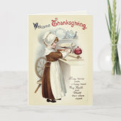 ウェルカムサンクスギビングヴィンテージ巡礼少女カスタム シーズンカード (正面)