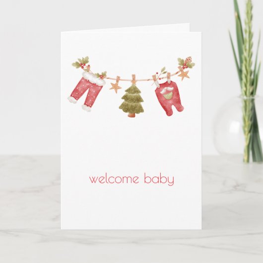 ウェルカムサンタベビーおめでとうございます カード (正面)