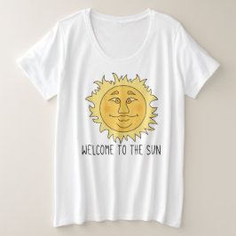 ウェルカムサン 女性用ベーシックプラスサイズTシャツ プラスサイズTシャツ