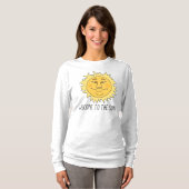 ウェルカムサン 女性用 基本的ロングスリーブTシャツ Tシャツ (正面フル)