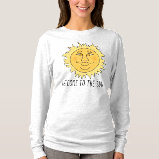 ウェルカムサン 女性用 基本的ロングスリーブTシャツ Tシャツ