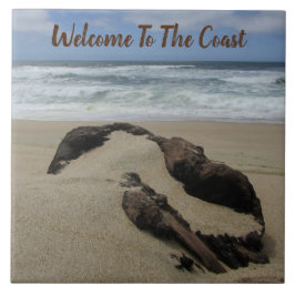 ウェルカムサーフサンドドリフトウッドウエストコーストランドスケープ タイル