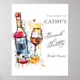 ウェルカムシャンパンブランチ&バブリーブライダルシャワー ポスター