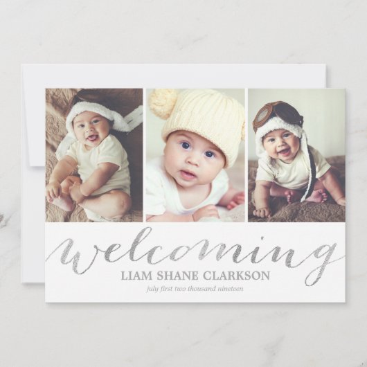 ウェルカムシルバー3の写真 | 誕生発表 案内状 (正面)