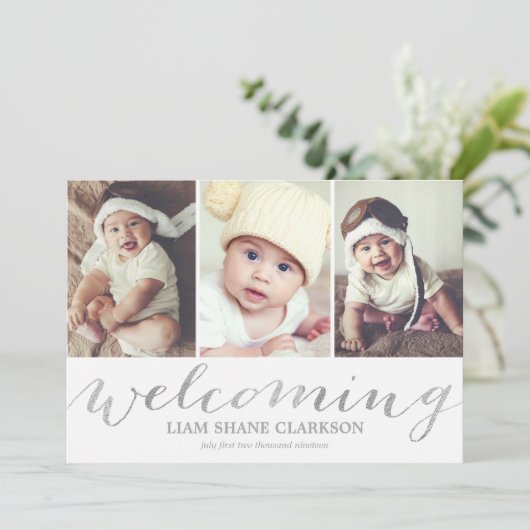 ウェルカムシルバー3の写真 | 誕生発表 案内状 (スタンド正面)