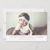 ウェルカムシルバー3の写真 | 誕生発表 案内状 (裏面)