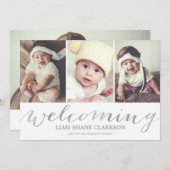 ウェルカムシルバー3の写真 | 誕生発表 案内状 (正面/裏面)