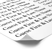 ウェルカムシーティングチャート20 20テーブル番号 ポスター (角)