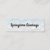 ウェルカムスイートベビー/スプリングタイムグリーティングミニブシン スキニー名刺 (正面)