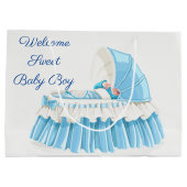 ウェルカムスウィート男の赤ちゃん ラージペーパーバッグ (裏面)