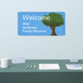 ウェルカムスカイブルーグリーンホワイトファミリー懇親会 横断幕 (トレードショー)