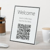 ウェルカムスキャンOurメニューQRコードテンプレート 台座サイン (インサイチュ)