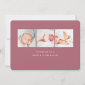 ウェルカムスクリプト |写真の誕生のお知らせ 案内状 (裏面)