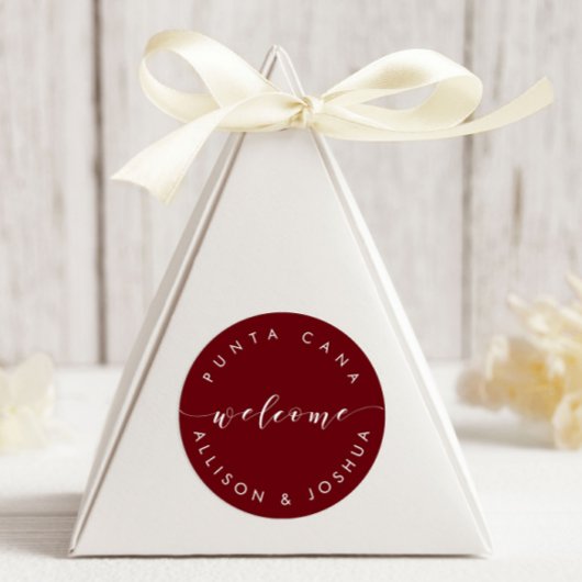 ウェルカムステッカーラベルforゲストホテルウェルカムバッグ ラウンドシール