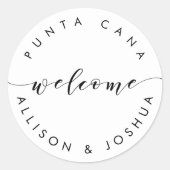 ウェルカムステッカーラベルforゲストホテルウェルカムバッグ ラウンドシール (正面)