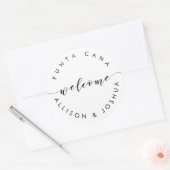 ウェルカムステッカーラベルforゲストホテルウェルカムバッグ ラウンドシール (封筒)