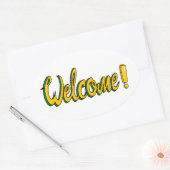 ウェルカムステッカー 楕円形シール (封筒)