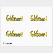 ウェルカムステッカー 楕円形シール (シート)