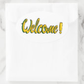 ウェルカムステッカー 楕円形シール (バッグ)
