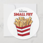 ウェルカムスモールフライフランスのフライ新生児シャワー 招待状 (正面)