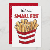 ウェルカムスモールフライフランスのフライ新生児シャワー 招待状 (正面/裏面)