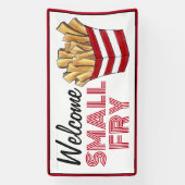 ウェルカムスモールフライフランスのフライ新生児シャワー 横断幕 (縦)