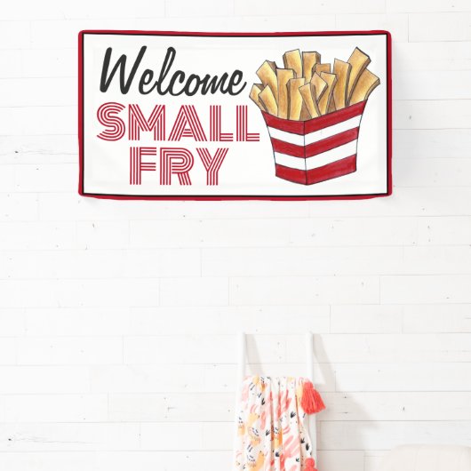 ウェルカムスモールフライフランスのフライ新生児シャワー 横断幕 (インサイチュ)