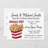 ウェルカムスモールフライフランスのフライ新生児誕生 インビテーションポストカード (正面/裏面)