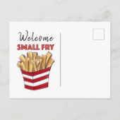 ウェルカムスモールフライフランスのフライ新生児誕生 インビテーションポストカード (裏面)