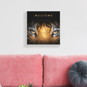 ウェルカムタイガー顔キャンバス キャンバスプリント (インサイチュ (リビング))