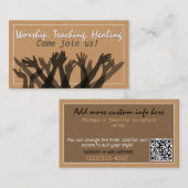 ウェルカムチャーチサンライトバイブル癒し祈りの言葉招待状 名刺 (正面/裏面)