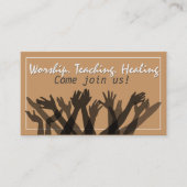 ウェルカムチャーチサンライトバイブル癒し祈りの言葉招待状 名刺 (正面)