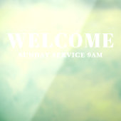 ウェルカムチャーチドアデカール ウィンドウサイン (シート3)